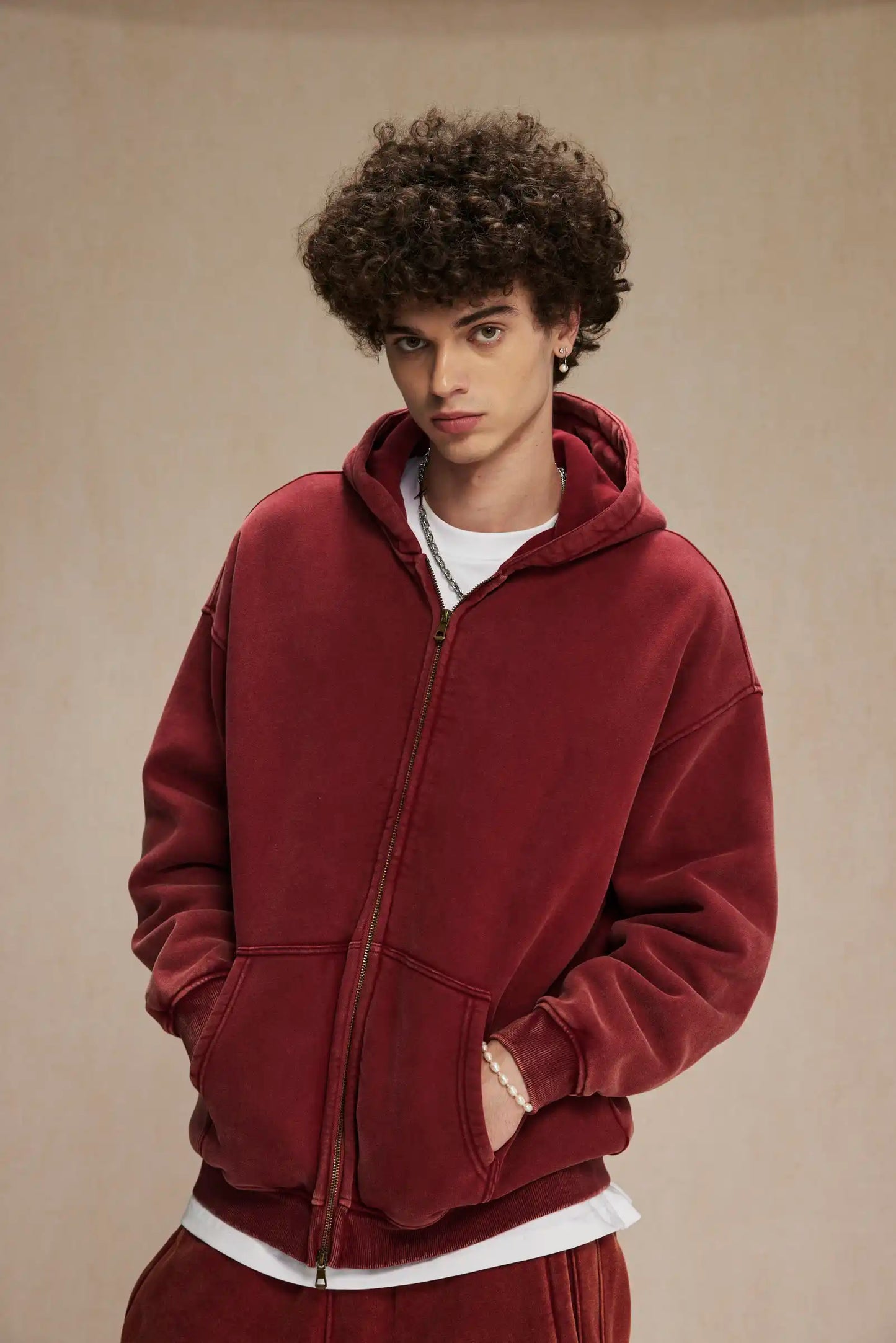 Batik Fleece Zippered Hoodie | Skatercore Style Hoodie