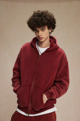 Batik Fleece Zippered Hoodie | Skatercore Style Hoodie