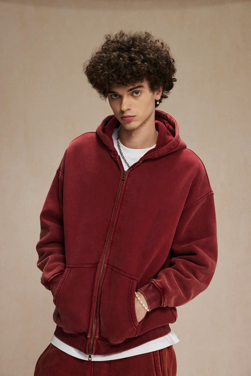 Batik Fleece Zippered Hoodie | Skatercore Style Hoodie