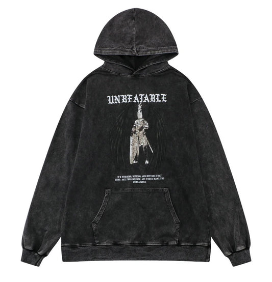 gothic aesthetic drop featuring rainbowtouches washed hoodie men high street knight fashion graphic print vintage anime hoodie hip hop unisex superior quality