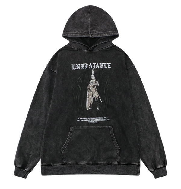 gothic aesthetic drop featuring rainbowtouches washed hoodie men high street knight fashion graphic print vintage anime hoodie hip hop unisex superior quality