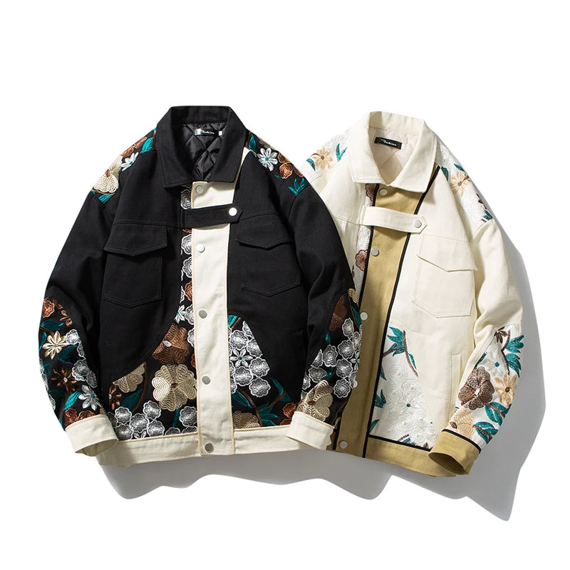 graphic oversized - quality wear hop style d7a46d men-flowers-print-cotton-twill-winter-casual-jacket-slim-fit-design-streetwear-women-denim-jackets-retro-style-cowboy-outerwear premium everyday urban casual image style fashion unisex fit design print hip material streetwear essential high streetwear design ID 6880d