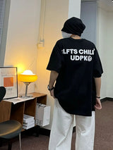 Harajuku Melting smiley – Korean Fashion Brand Retro Simple Print High Street Style Pe