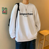 Y2k Chrome print – Autumn Importan Letter Printed T Shirt For Men High Street