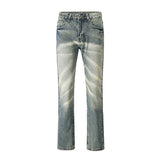retro striped washed denim jeans flare pants unisex hip hop fashion streetwear harajuku loose straight y2k mens jeans joggers unique joggers style 4391