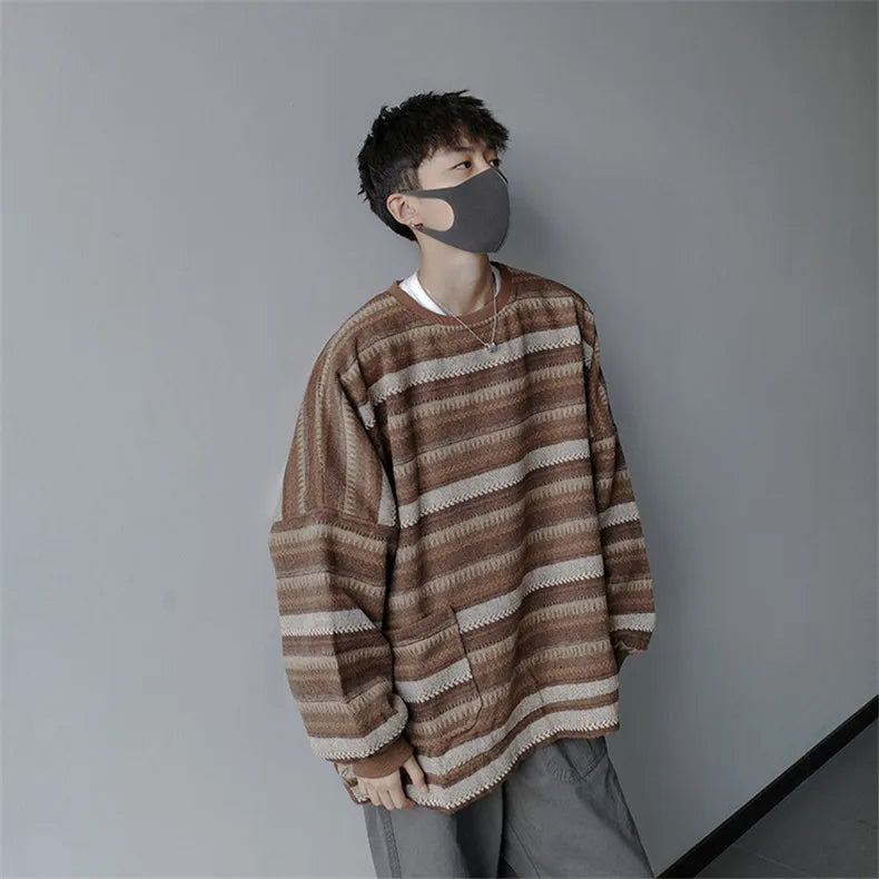 layered flame street pullover, daily style staple, y2k flame pullover top for edgy winter outfits