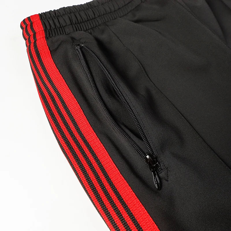 sea blue casual pants men woman loose comfortable side edge weaving stripe embroidery drawstring joggers sweatpants unique joggers style 5286