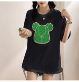 Gothic Aesthetic print tee – New Luxury Sweet Girl Giraffe Diamonds Crystals T Shirts Kor