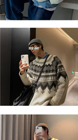 grunge oversized knit streetwear piece for layered look and winter street fits, ideal for men’s fashion and seasonal streetwe