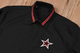 New 2021 Luxury Men Classic Embroidered stars stripes Ribbon Fashion Cotton Casual Shirts Shirt High Quality Short Sleeves A118