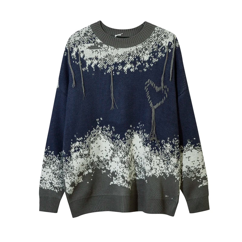 y2k knitted sweater, photo-ready sweater, cozy fashion fit, stylish street outfit, modern aesthetic appeal