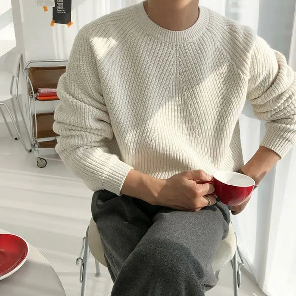 varsity knit sweater with retro streetwear styling for fall and winter outfits, ideal for men’s fashion and seasonal streetwe