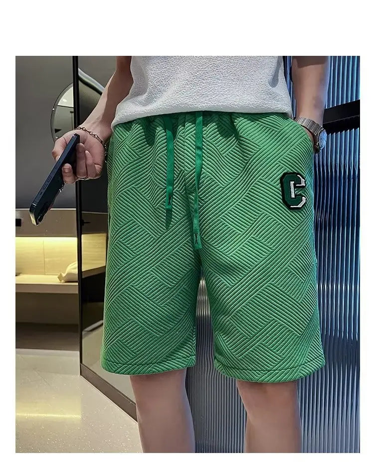 2023 Spring Men's Shorts Korean Fashion Black Shorts Harajuku High Street Men's Clothing White Gym Shorts Men Sweatpants New