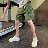 retro mens zip pocket cargo shorts loose straight outdoor casual shorts five point pants male quick dry cargo shorts summer new unique cargo style 1393
