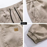 2024 autumn mens khaki cargo pants korean slim fit sports pants harajuku high street sweatpants casual mens clothing new unique joggers style 4378