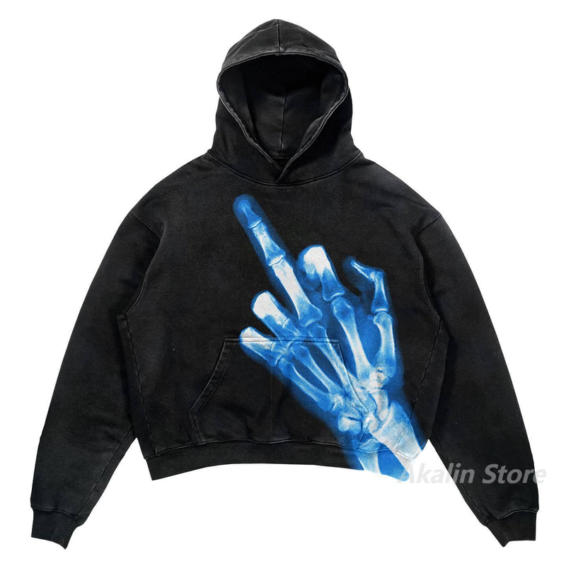 Gothic Oversized Tee – Harajuku Streetwear Men Oversized Angel Print Hoodies – Streetwear Fashion for Men & Women