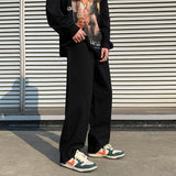 preppy style letter embroidery straight men baggy tracksuit pants y2k clothes sweatpants male drawstring casual long trousers unique joggers style 1072