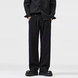 mens trend streetwear fashion loose casual plus size straight wide leg suit pant office man commute work pants trousers unique default style 2207