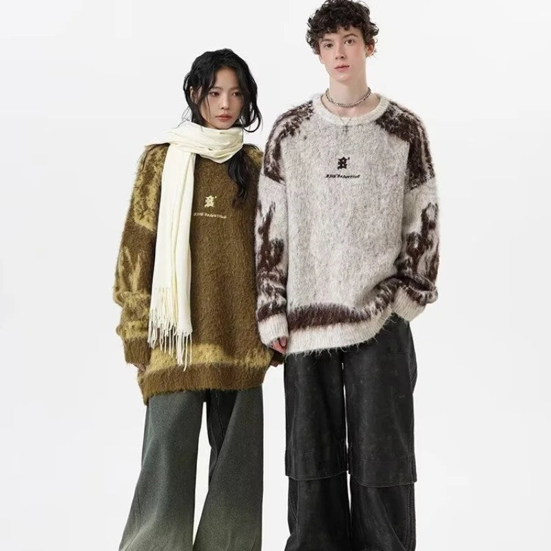 y2k fire graphic sweater, edgy streetwear for bold fashion-forward winter outfits, mens fashion layer for modern streetwear c