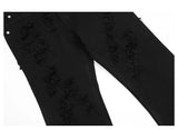 mens distressed ripped destroied tassel denim jean pants new fashion biker jeans streetwear flare pants joggers y2k men s jeans unique joggers style 4000