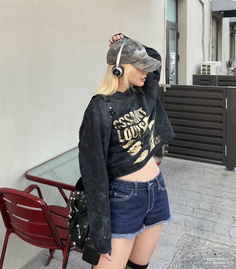 Harajuku Cloud Graphic Tee – Rainbow Pastel Aesthetic Vibes