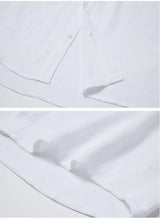Men Loose Casual Streetwear Fashion Stand Collar Long Sleeve Black White Oversize Shirt Couple Plus Size Shirts Blouses