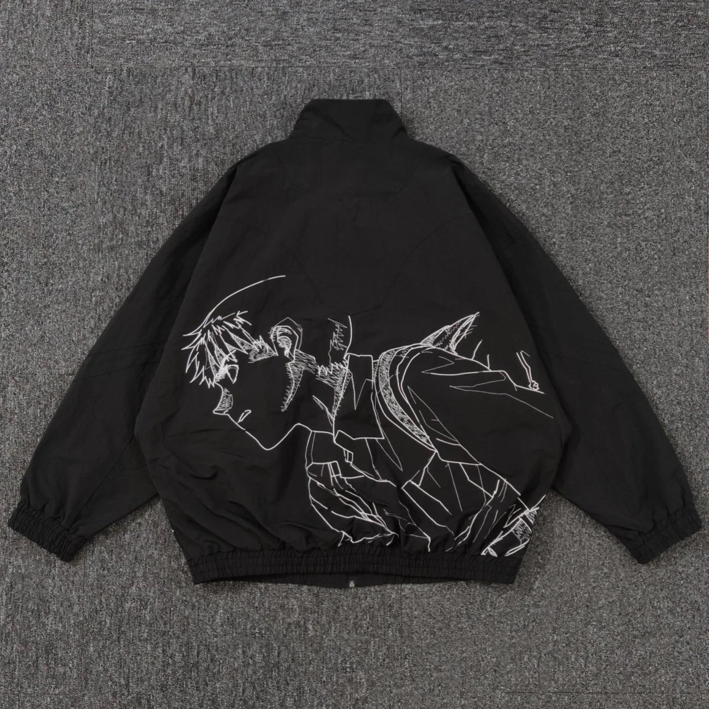 New Men Undercover Embroidery Parka noctilucent Track Zipper Casual Mess Windbreaker Hoody Trench Jackets Coat size 2 3 4 5 R089