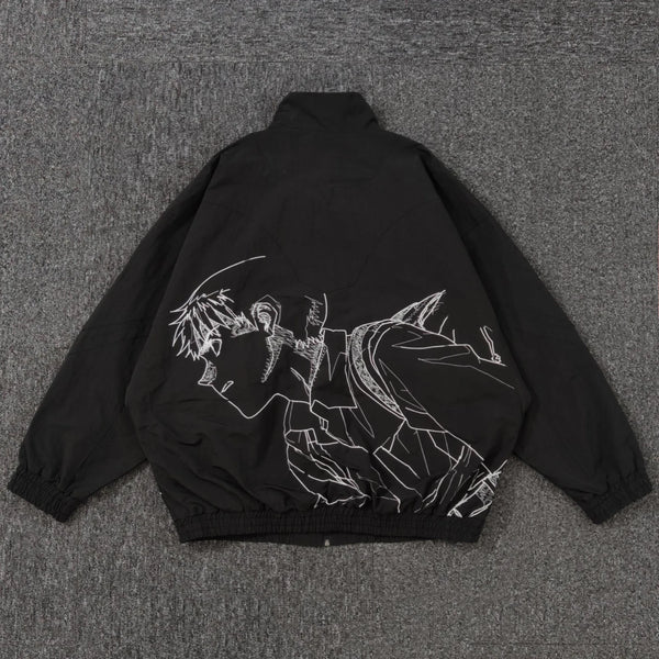 New Men Undercover Embroidery Parka noctilucent Track Zipper Casual Mess Windbreaker Hoody Trench Jackets Coat size 2 3 4 5 R089