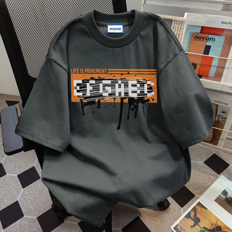 Trapwear Aesthetic piece – Summer Men And Women Hip Hop Trend Personalized Letter Print