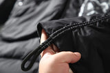 Men Hooded Down Jacket Winter Casual Letter Printed Parkas Streetwear Warm Black Zipper Jackets Harajuku Fashion Duck Down Coats