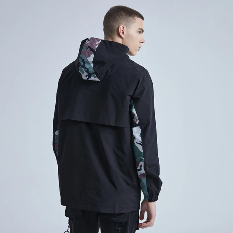 Hooded quilted nan windbreaker urban puffer