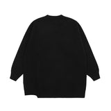 techwear flame knit sweater with structured oversized fit, ideal for cold streetwear layers, men’s streetwear clothing piece 
