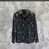 2023 Summer New Fashion Korean Light Luxury Fashion Shirt Men's Loose Long-sleeved Shirt Boutique Clothing Simple Style