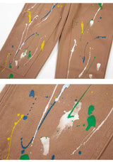 fashion graffiti printed denim jeans mens high street zipper straight jeans hip hop streetwear casual loose joggers jeans pants unique joggers style 1529