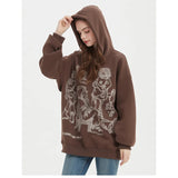 Chicvoy Women Hoodie Y2K Scrawl Graphic Harajuka Sudaderas Grunge Pull