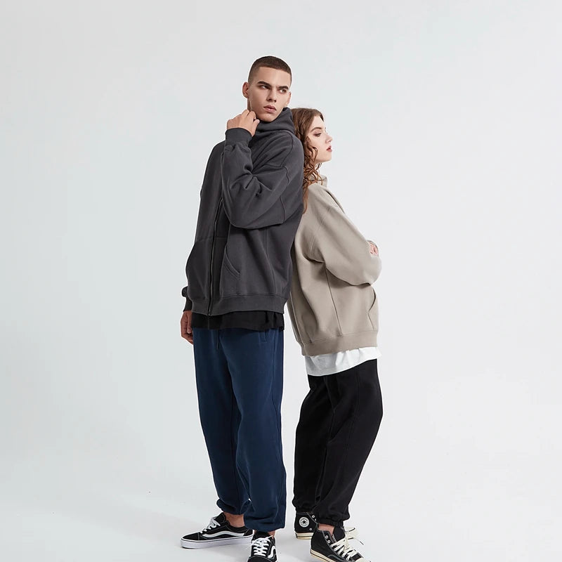 Y2K angelcore design featuring streetwear solid color ninja zipper hoodies mens fleece turtleneck cardigan outdoor oversized hoody plus velvet charge coat