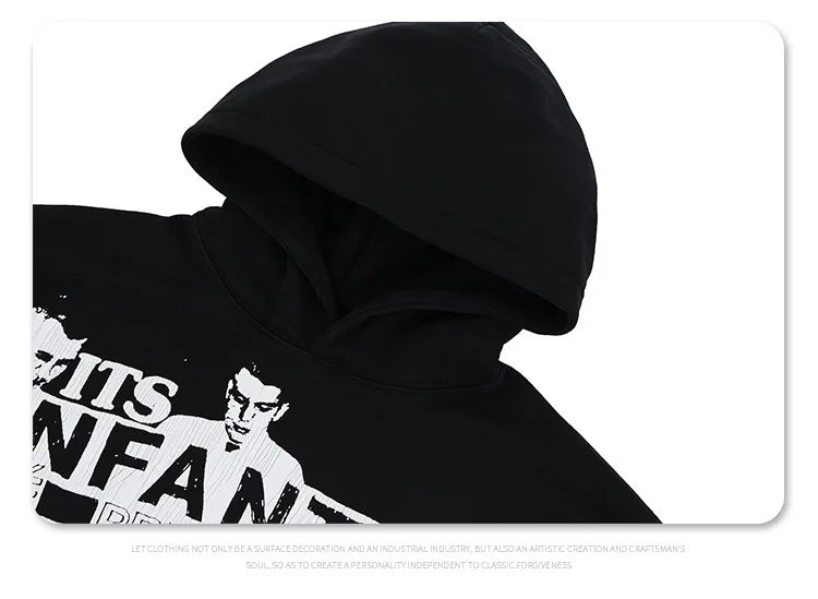 Skate streetwear hoodie with retro pop-art comic style