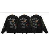 winter street style featuring kanye co branded commemorative high quality heavy industry fully embroidered cotton winter jacket for men and women design – premium quality jacket for men
