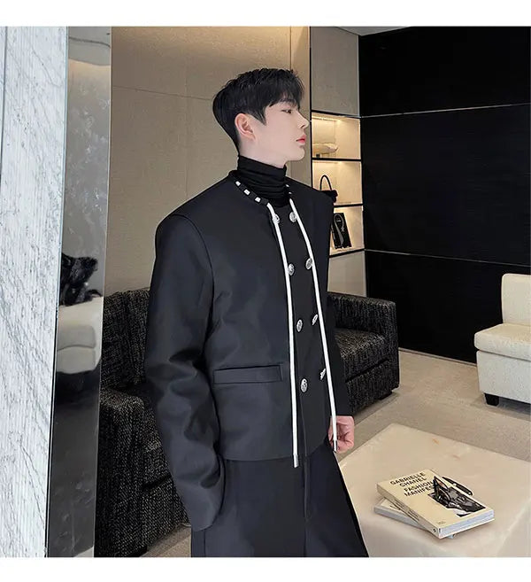 checkered varsity bomber, high-street look, men's streetwear fashion, trendy oversized fit, urban techwear design, modern hip