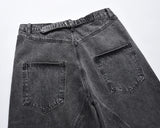 high street washed baggy casual jeans for men and women straight pockets denim pants oversized loose cargo trousers unique cargo style 3881