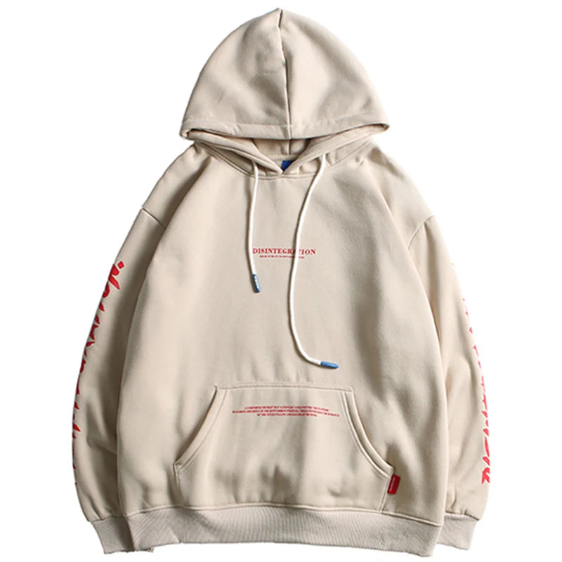 Men Hip Hop Hoodie Sweatshirt Retro Painting Print Harajuku Hooded Pul