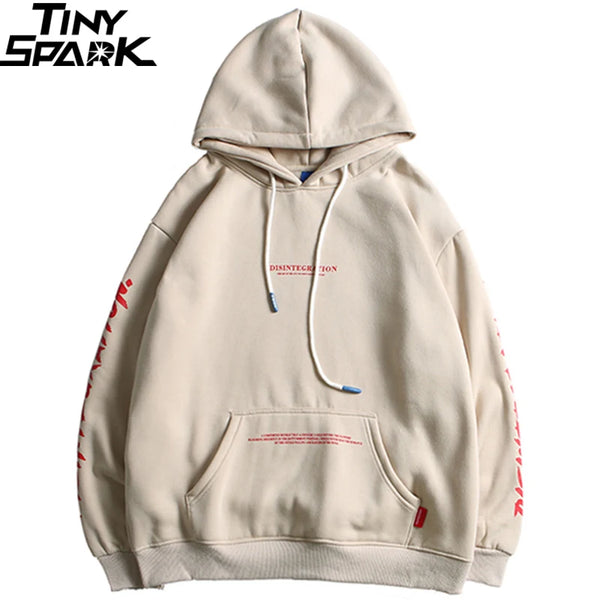 Men Hip Hop Hoodie Sweatshirt Retro Painting Print Harajuku Hooded Pul