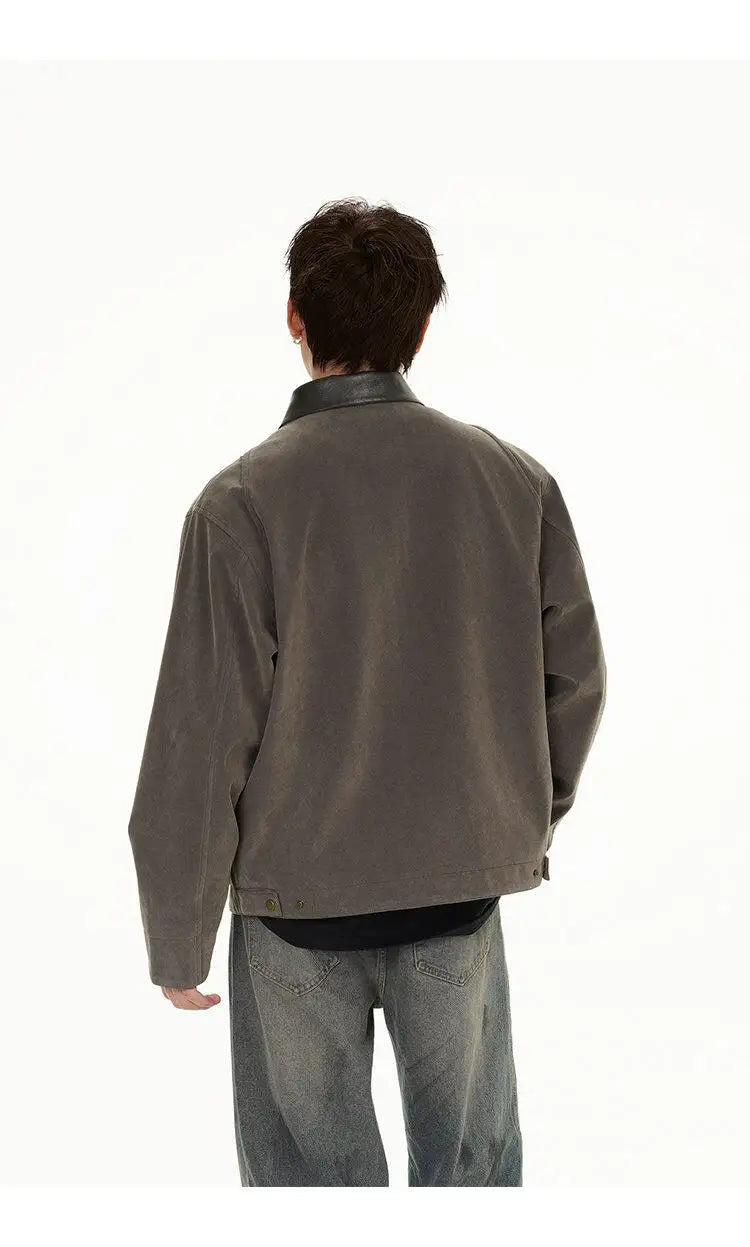 leather varsity jacket, layered style, men's streetwear fashion, trendy oversized fit, urban techwear design, modern hip hop 