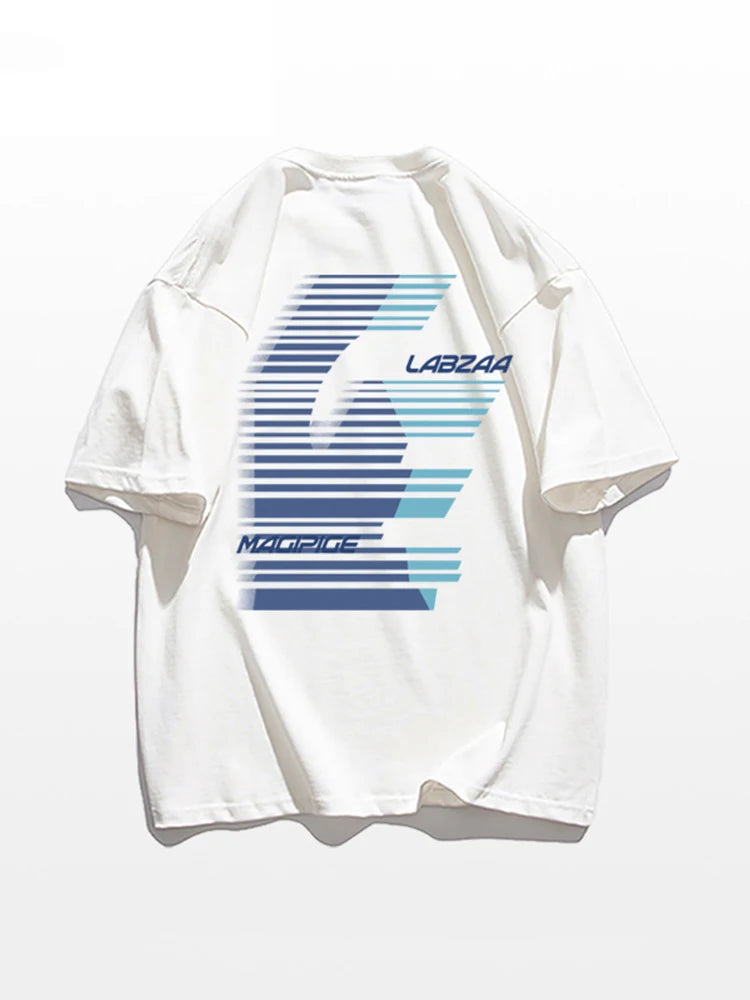 Y2k Chrome print – Summer Creative Letter Printed T Shirts For Men High Street