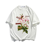 Y2k Broken heart – Retro Floral Pattern T Shirt Mens T Shirt Harajuku Style Seq