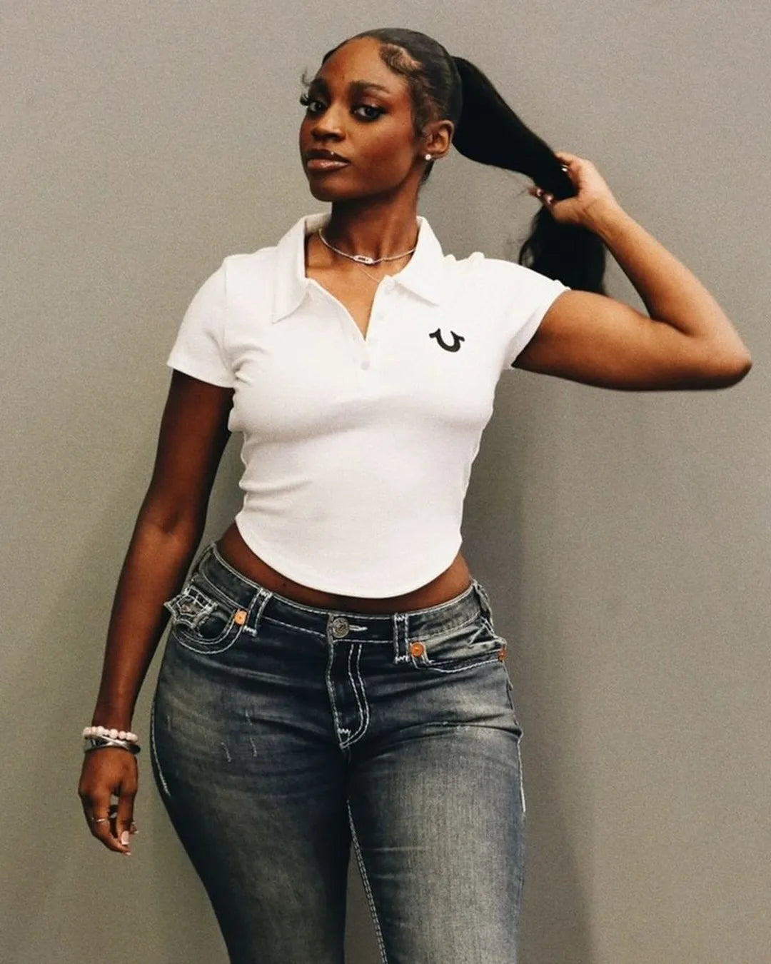 hip hop y2k pants true religion gothic fashion embroidered street leisure straight leg wide leg baggy jeans women clothing ripped baggy denim