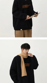 grunge oversized knit streetwear piece for layered look and winter street fits, ideal for men’s fashion and seasonal streetwe