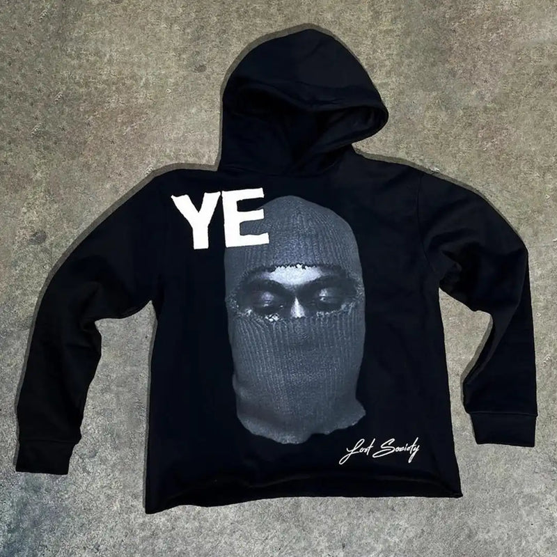 Anime Aesthetic Tee – Harajuku Money Face Print Hoodies Women Graphic Y2K Top Over – Streetwear Fashion for Men & Women