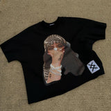 Gothic Graphic tee – Gothic Punk Hip Hop Rock Clothing Skull Anime Print Oversize