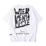 Y2k Angelcore design – Summer Letter Printed Oversized T Shirt Men Hip Hop Fashion